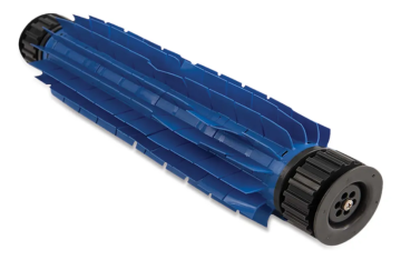 Dolphin PVC borstel met achterwielen blauw
